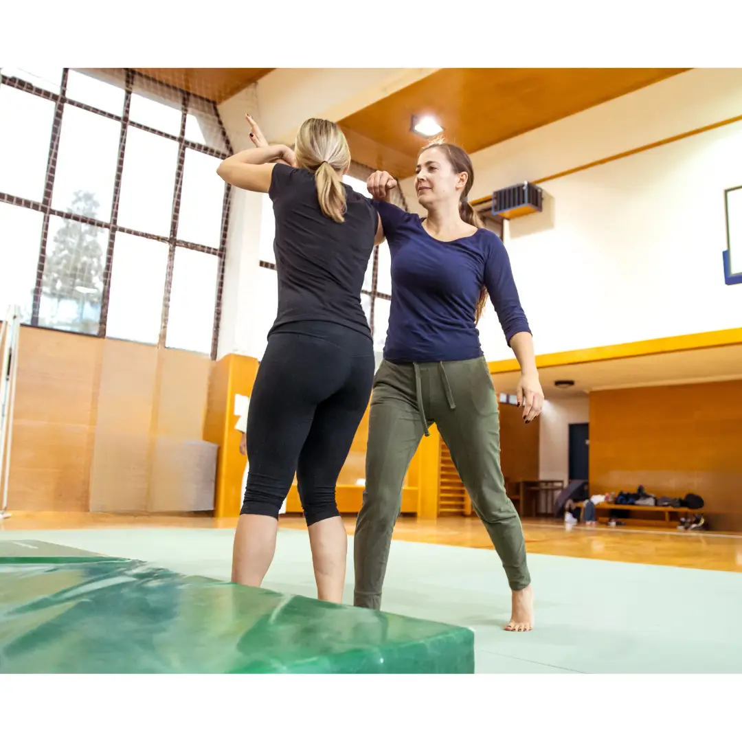 Students spar and drill techniques with one another