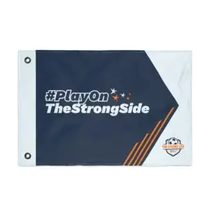 #PlayOnTheStrongside Double-Sided Flag